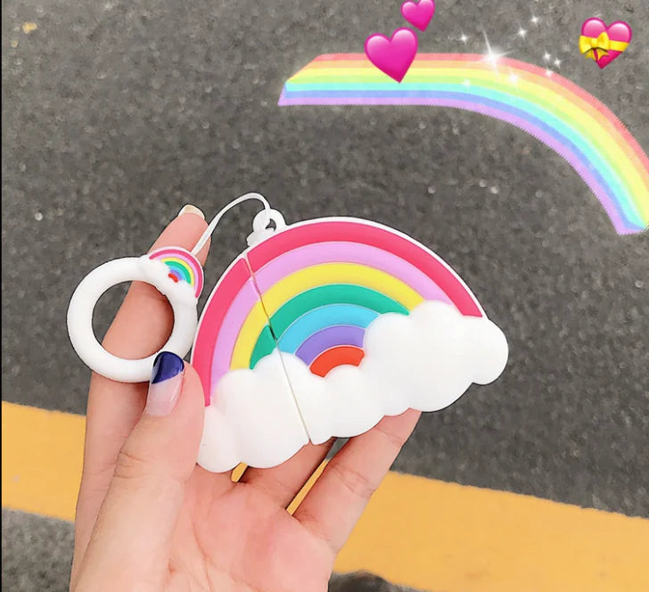 Rainbow AirPods Case for Cute Bluetooth Headphones