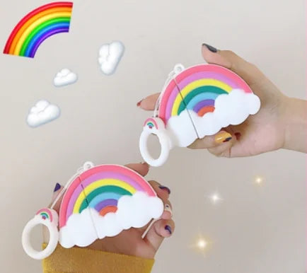 Rainbow AirPods Case for Cute Bluetooth Headphones