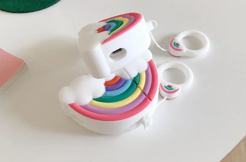 Rainbow AirPods Case for Cute Bluetooth Headphones